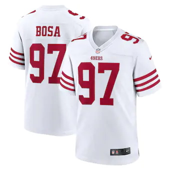 mens nike nick bosa white san francisco 49ers player game j